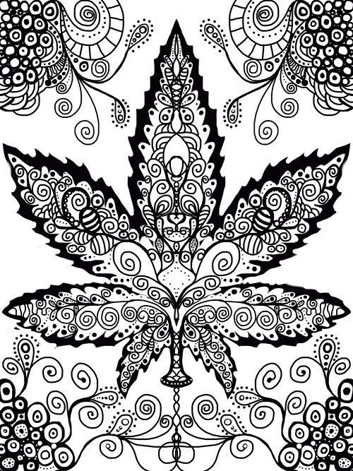Pot leaf adult hippie coloring free adult coloring printables free adult coloring pages skull coloring pages