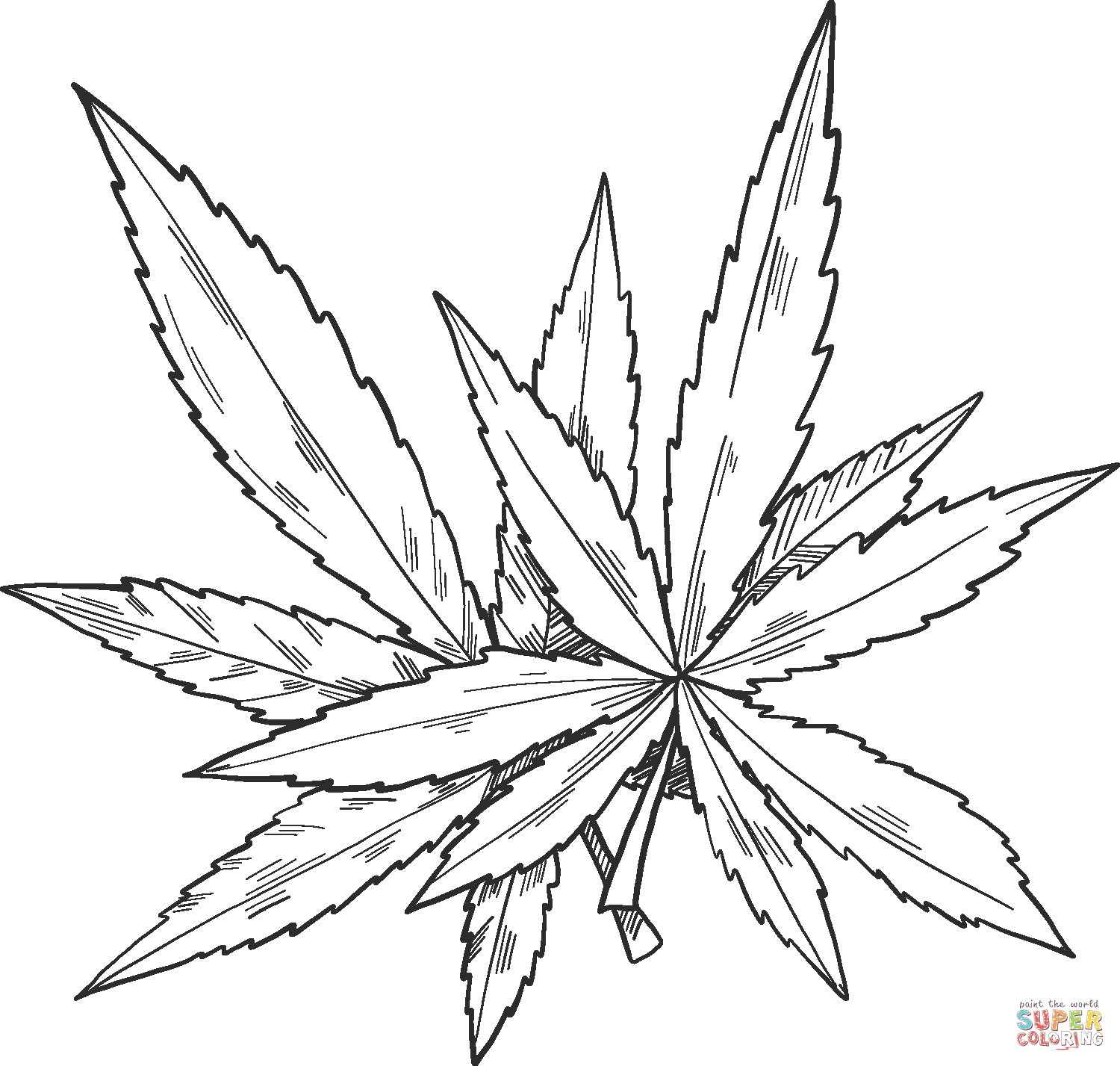 Marijuana coloring page free printable coloring pages