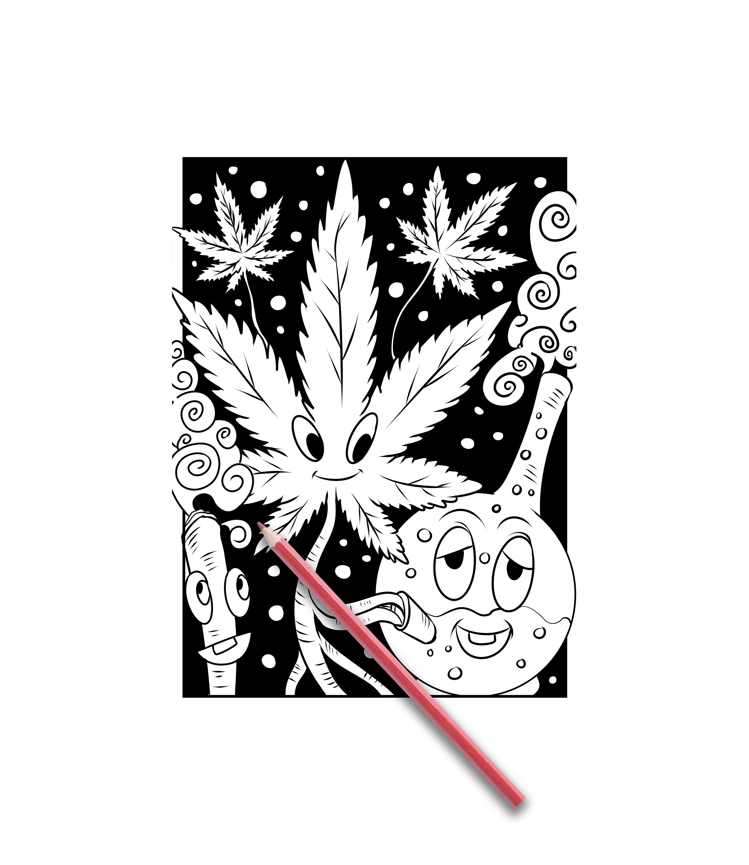 Weed coloring pages