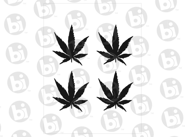 Cannabis sticker stencil