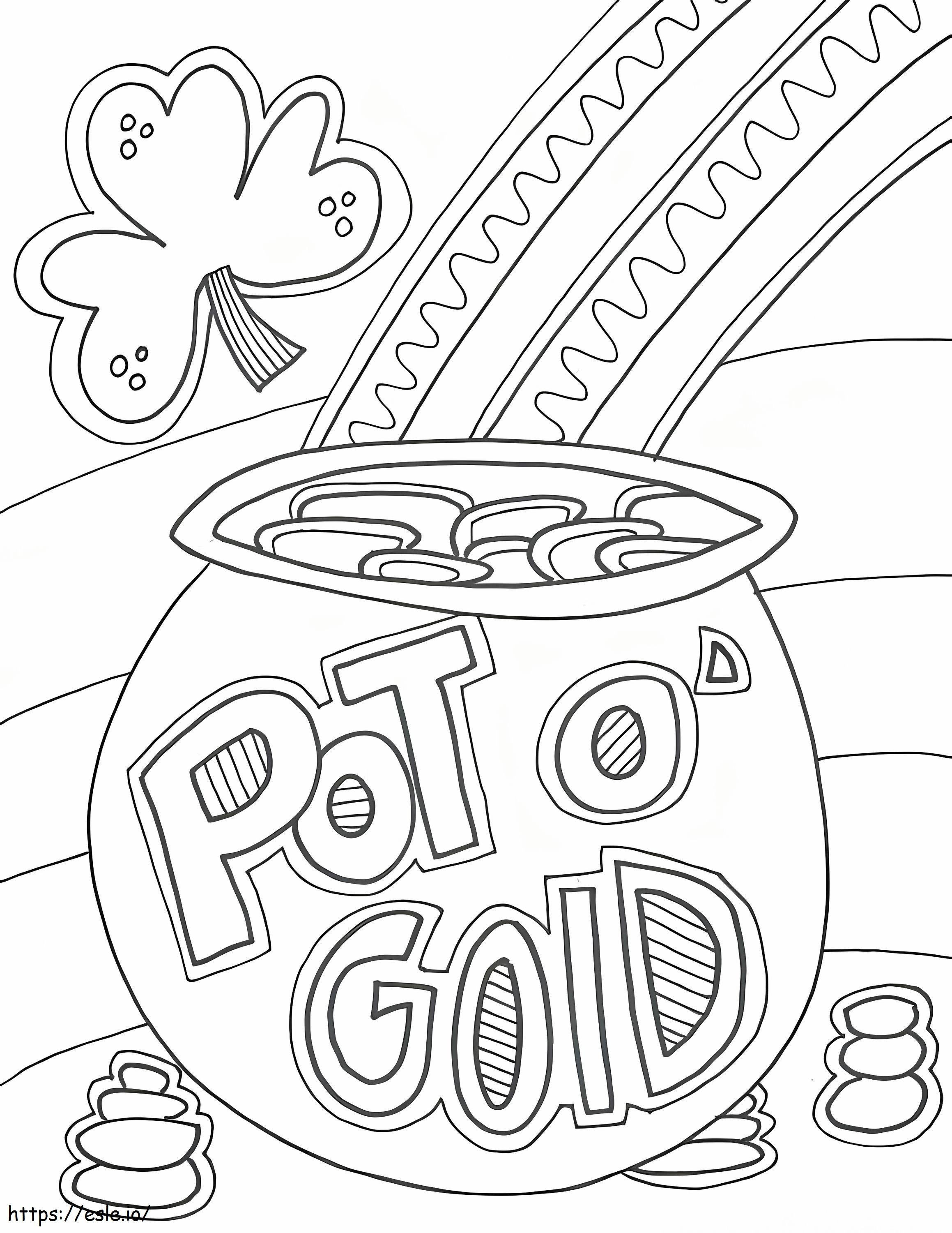 Pot of gold coloring page