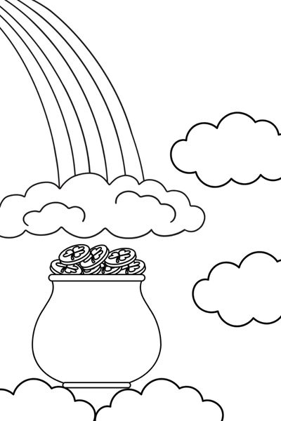 Cute leprechaun coloring pages