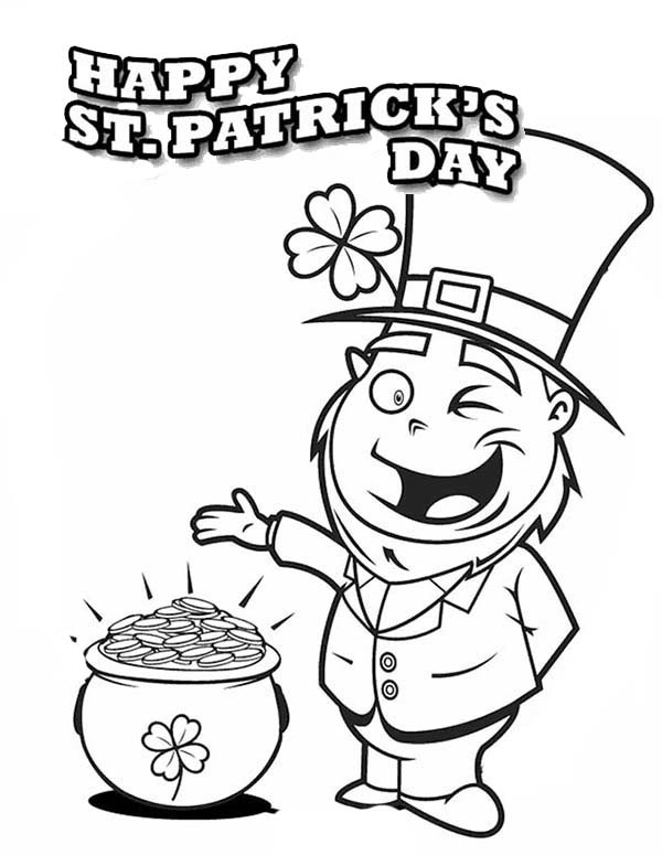 Pot of gold coloring pages