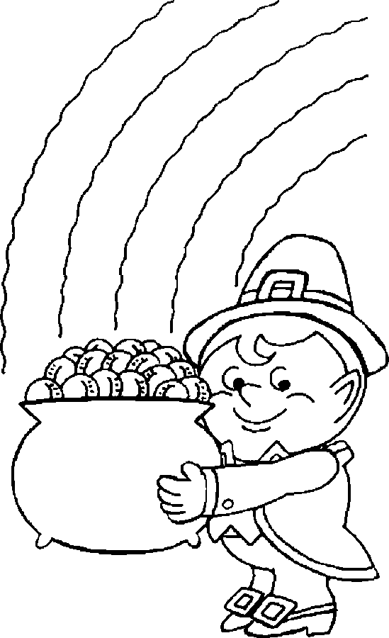 Pot of gold coloring pages