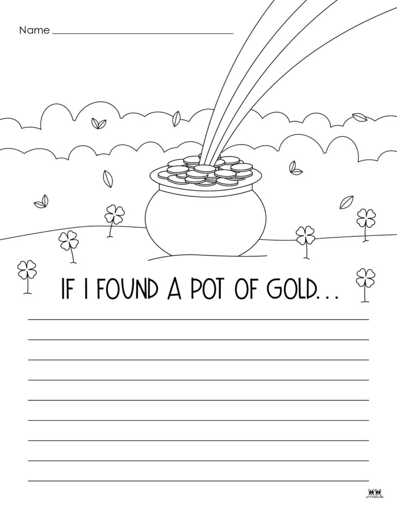 Pot of gold templates coloring pages