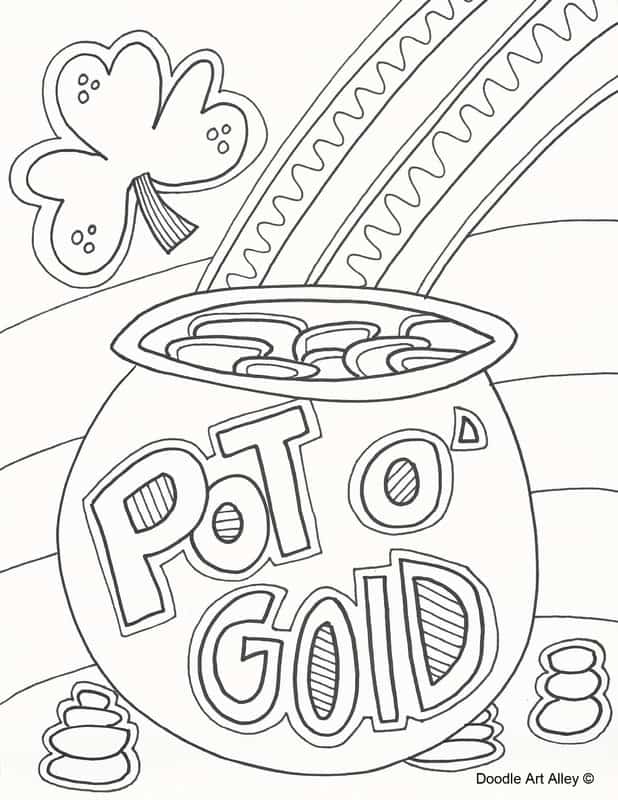 Free st patricks day coloring pages
