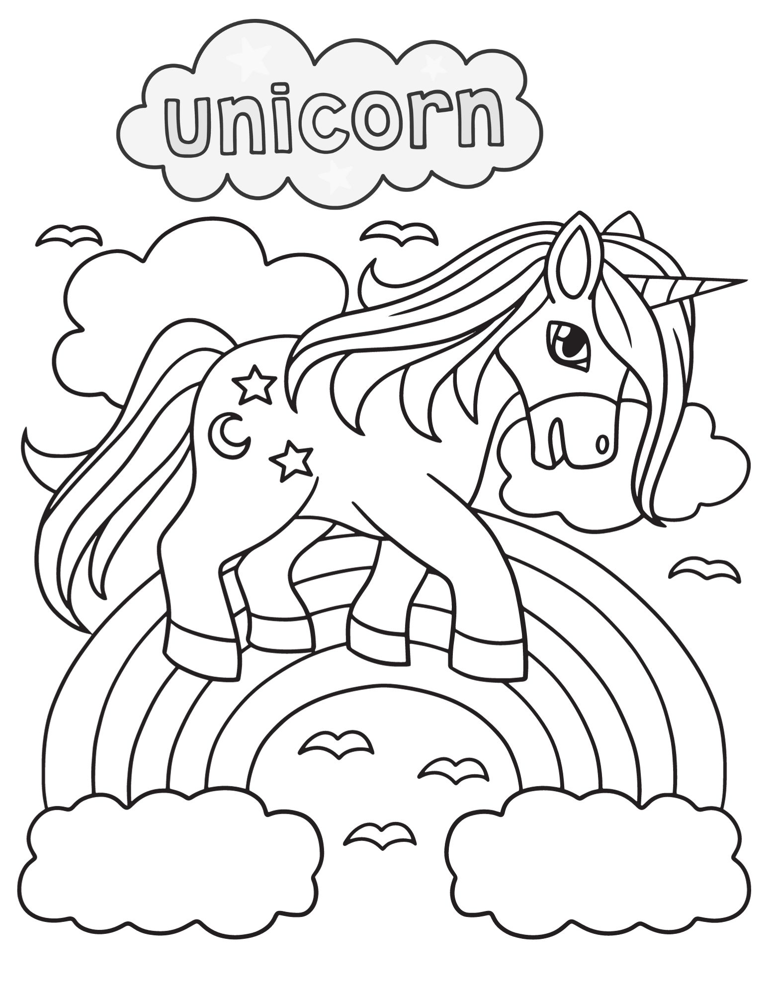 Free rainbow coloring pages to print