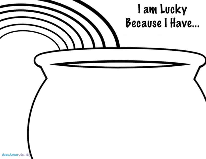 St patricks day writing prompt i am lucky free printable