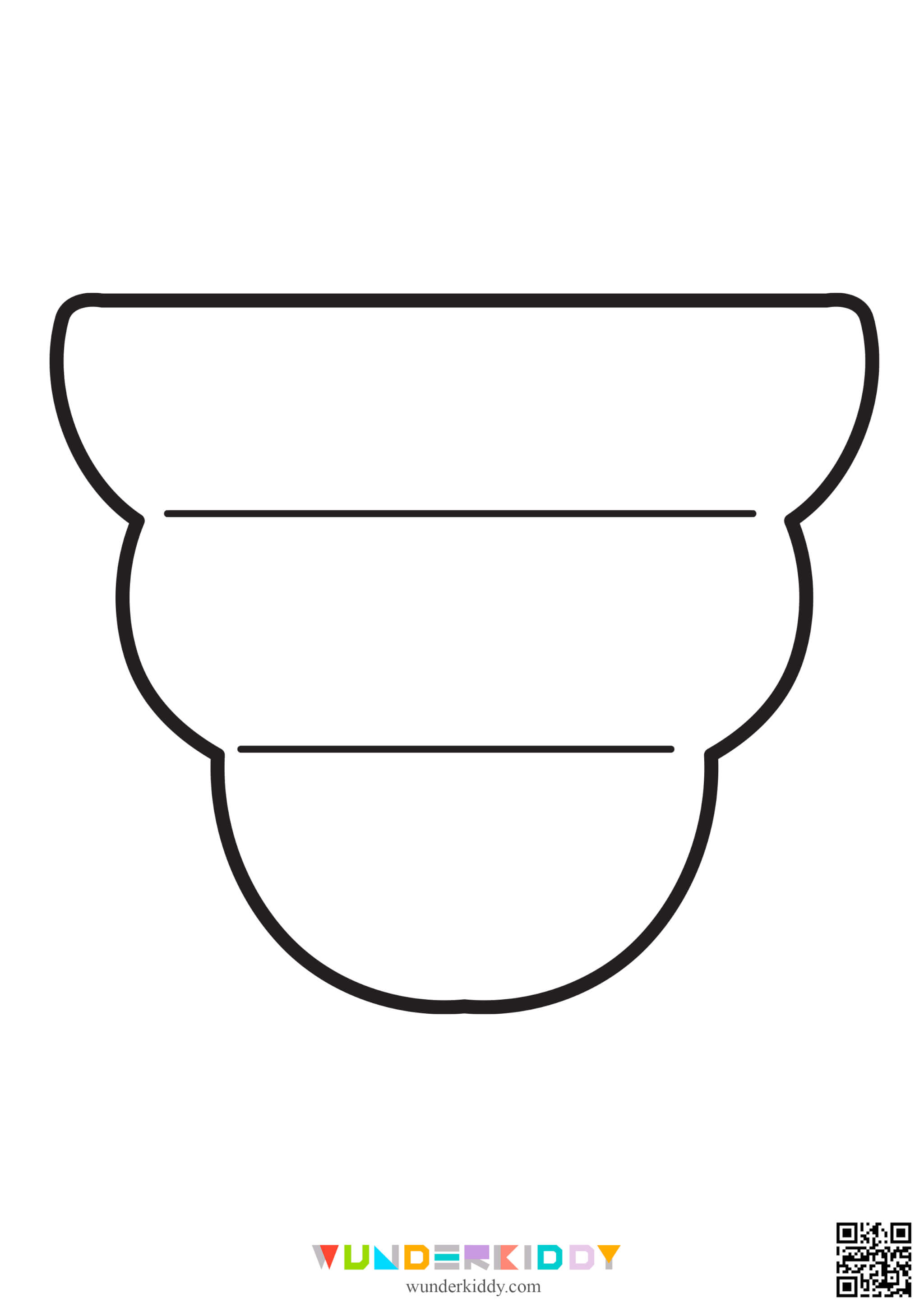 Printable template flower pot for mothers day crafts for kids