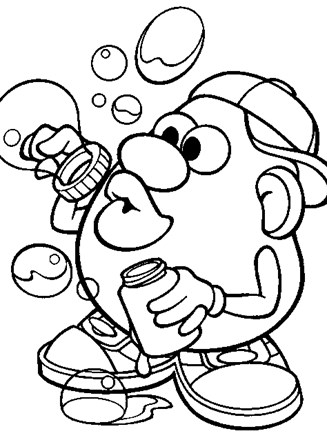 Coloring pages mr potato head bubbles coloring pages