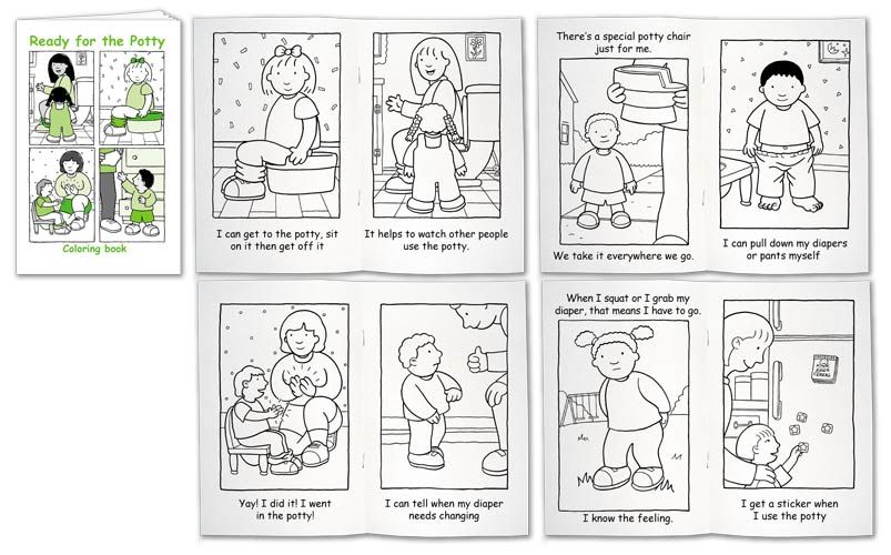 Ready for the potty colouring book kids potty potty training chart potty chart