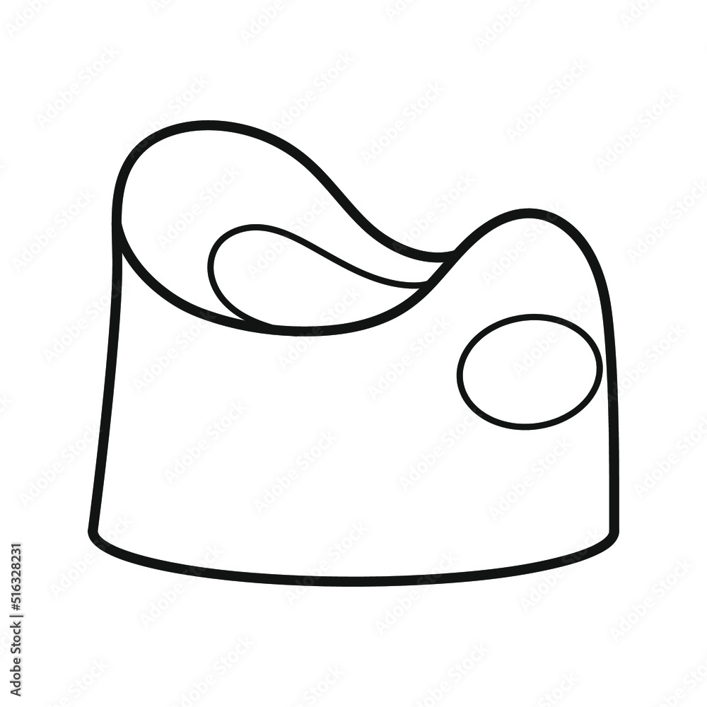 Baby potty coloring book for children black and white vector illustration vector