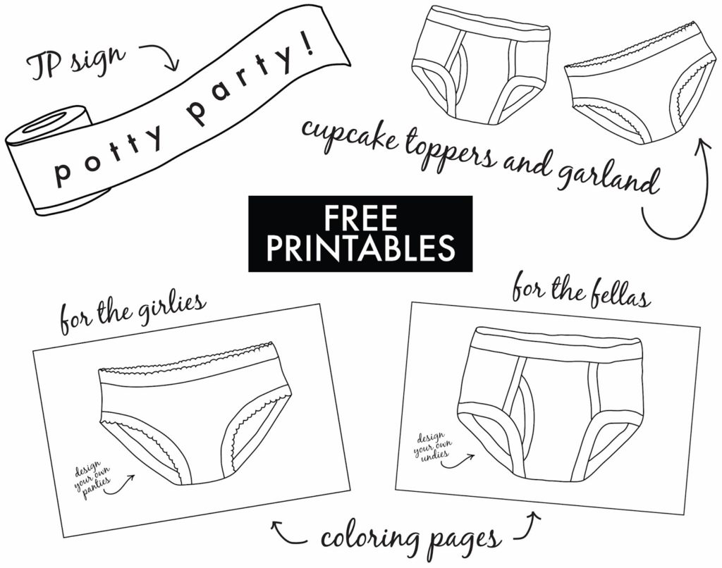 Potty party â free printables