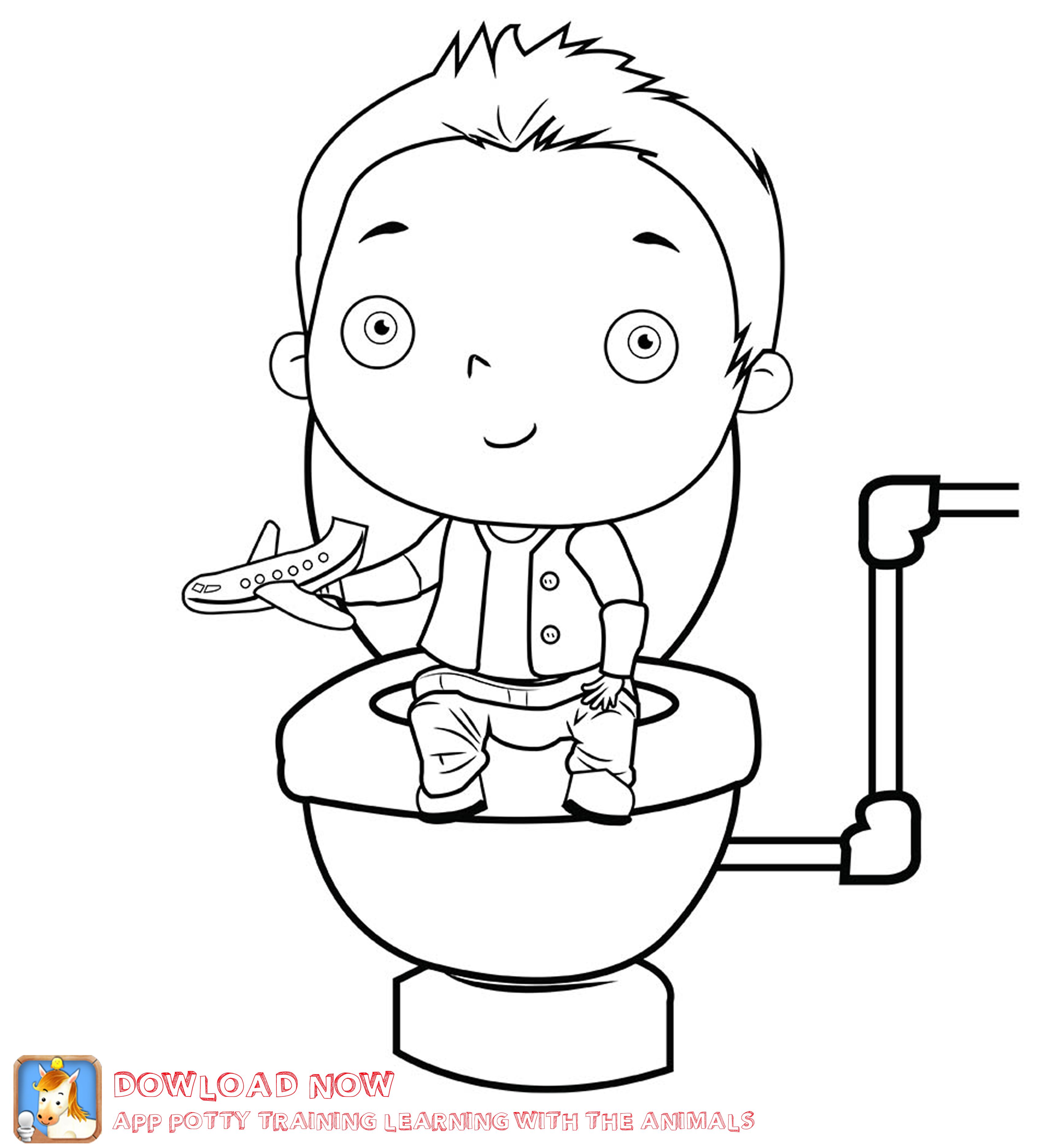 Potty training with animals potty training kids potty training coloring pages