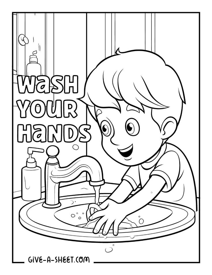 Fun way of potty training and hand washing toilet coloring sheets free kids coloring pages coloring for kids color activities