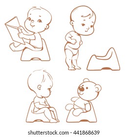 Potty training coloring page images stock photos d objects vectors