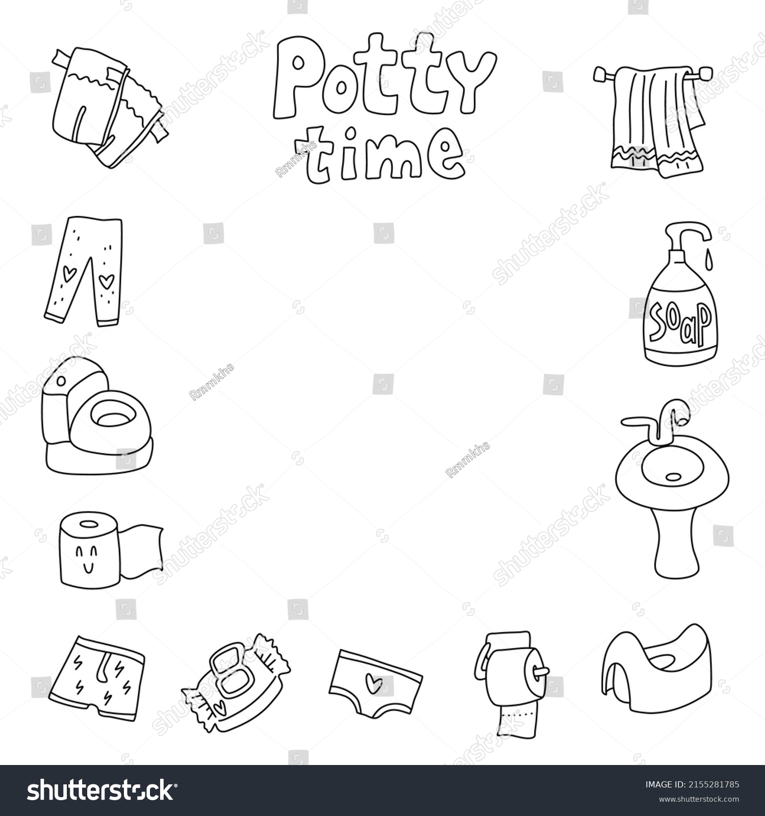 Potty training coloring page images stock photos d objects vectors