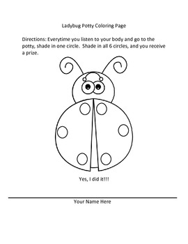 Potty punch card and coloring pages by ttli tpt