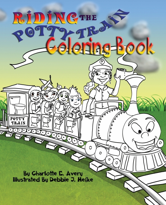 Riding the potty train coloring book