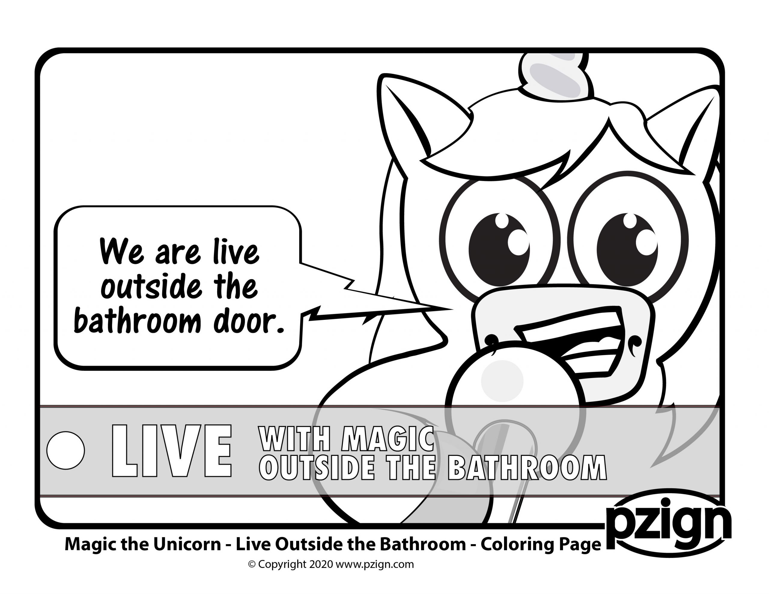 Magic the unicorn goes potty