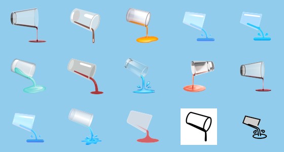 Ð pouring liquid emoji