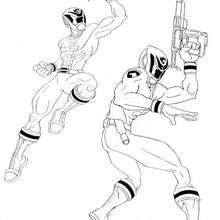 Power ranger fight coloring pages