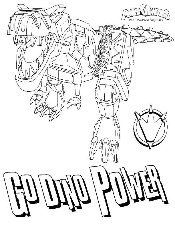 Online coloring pages coloring page dino power power rangers coloring pages for kids