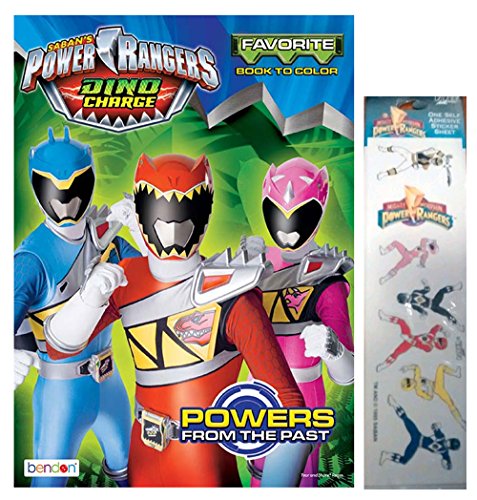Buy power rangers dino charge powers from the past favorite book to color includes coloring shhets amp activities plus bonus power ranger collector stickers online at u
