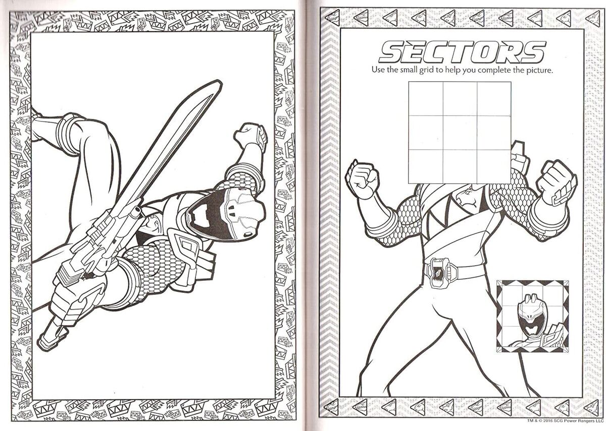 Power rangers dino charge jumbo coloring activity book