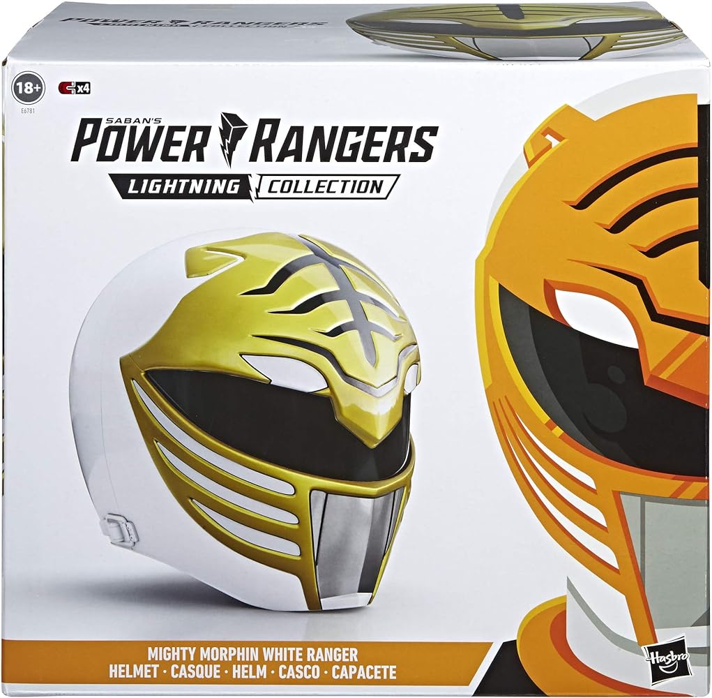 Power rangers lightning collection mighty morphin white ranger premium collector helmet full