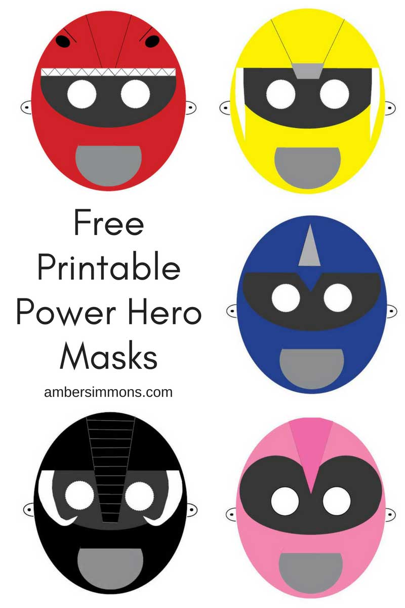 Free power ranger hero printable masks