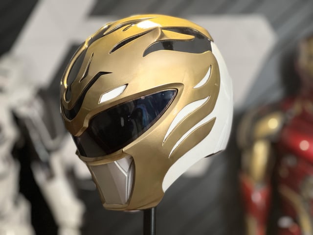 Just finished making my first power ranger helmet white ranger concept rpowerrangers