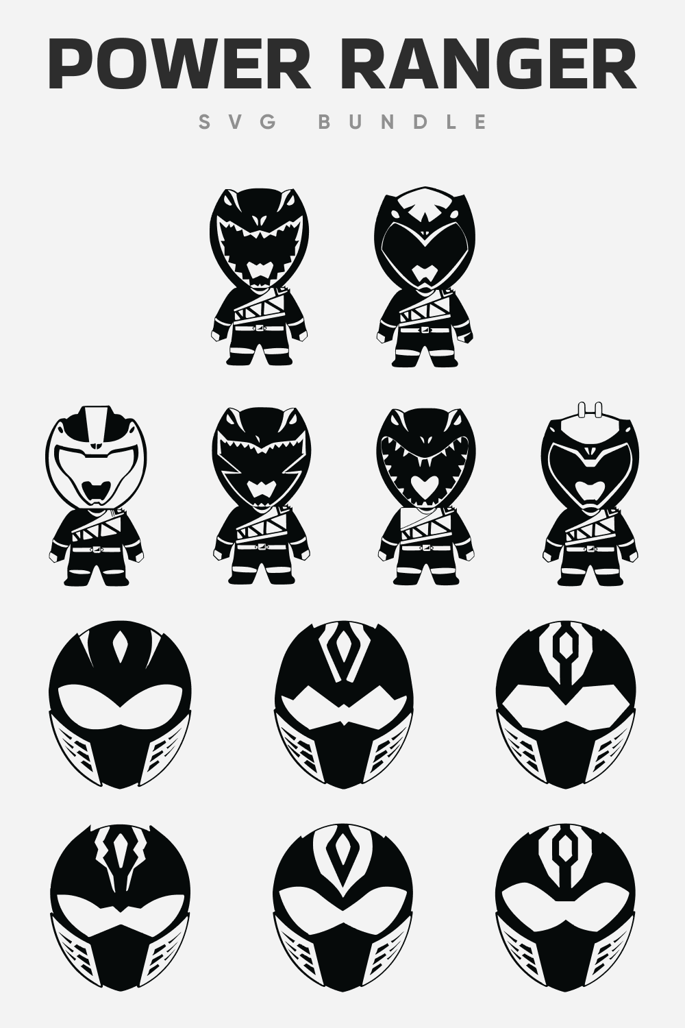 Power ranger svg bundle â
