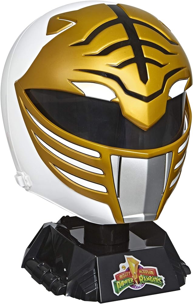 Power rangers lightning collection mighty morphin white ranger premium collector helmet full