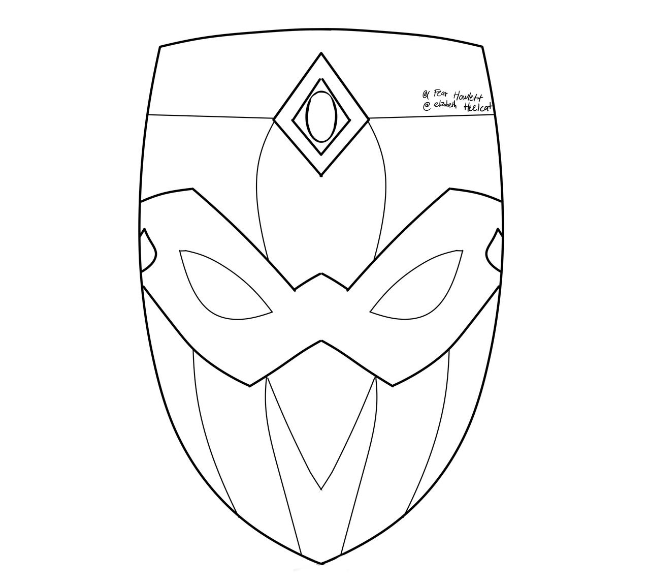 Shadow weaver mask cosplay template no color by heelcatt on