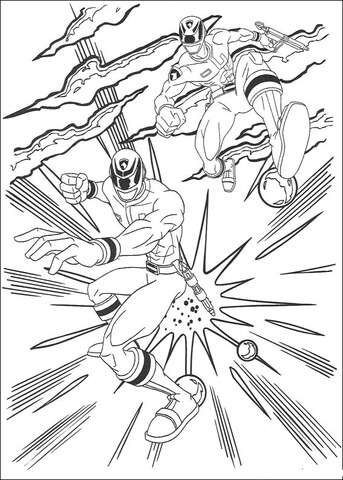 Power rangers attack coloring page free printable coloring pages