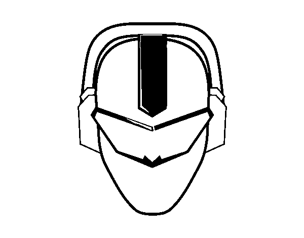 Power ranger mask coloring page
