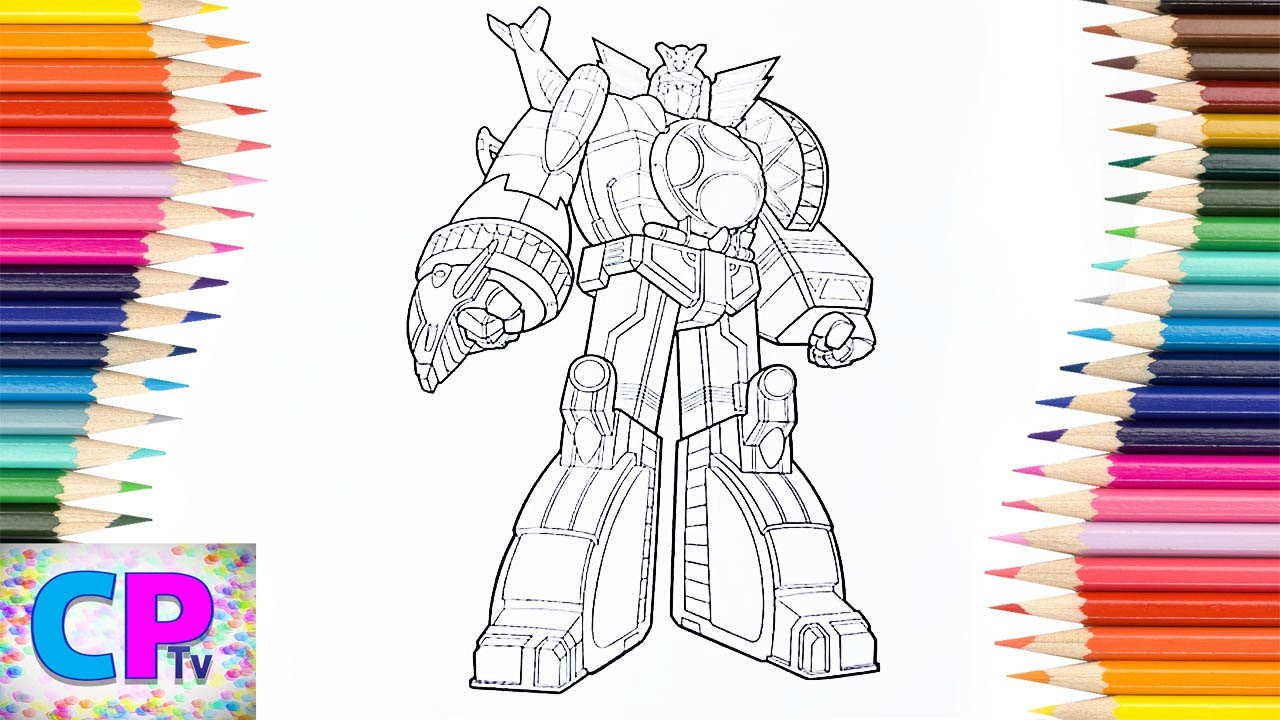 Megazord power rangers superheroes coloring pagesdrawing of megazordsyn cole