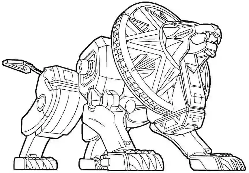Awesome lion zord fãrbung seite