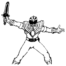 Mighty morphin power rangers coloring pages for toddlers