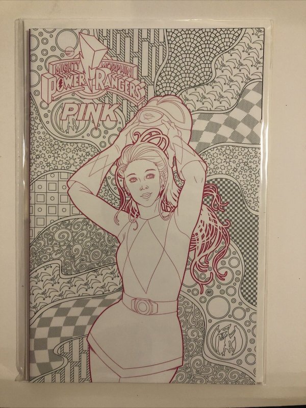 Mighty morphin power rangers pink boom coloring book variant cover ic books