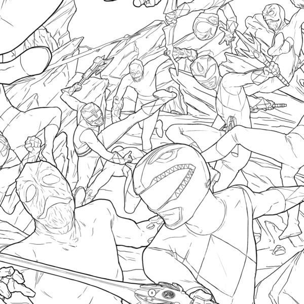 Mighty morphin power rangers gets the adult coloring book treatment