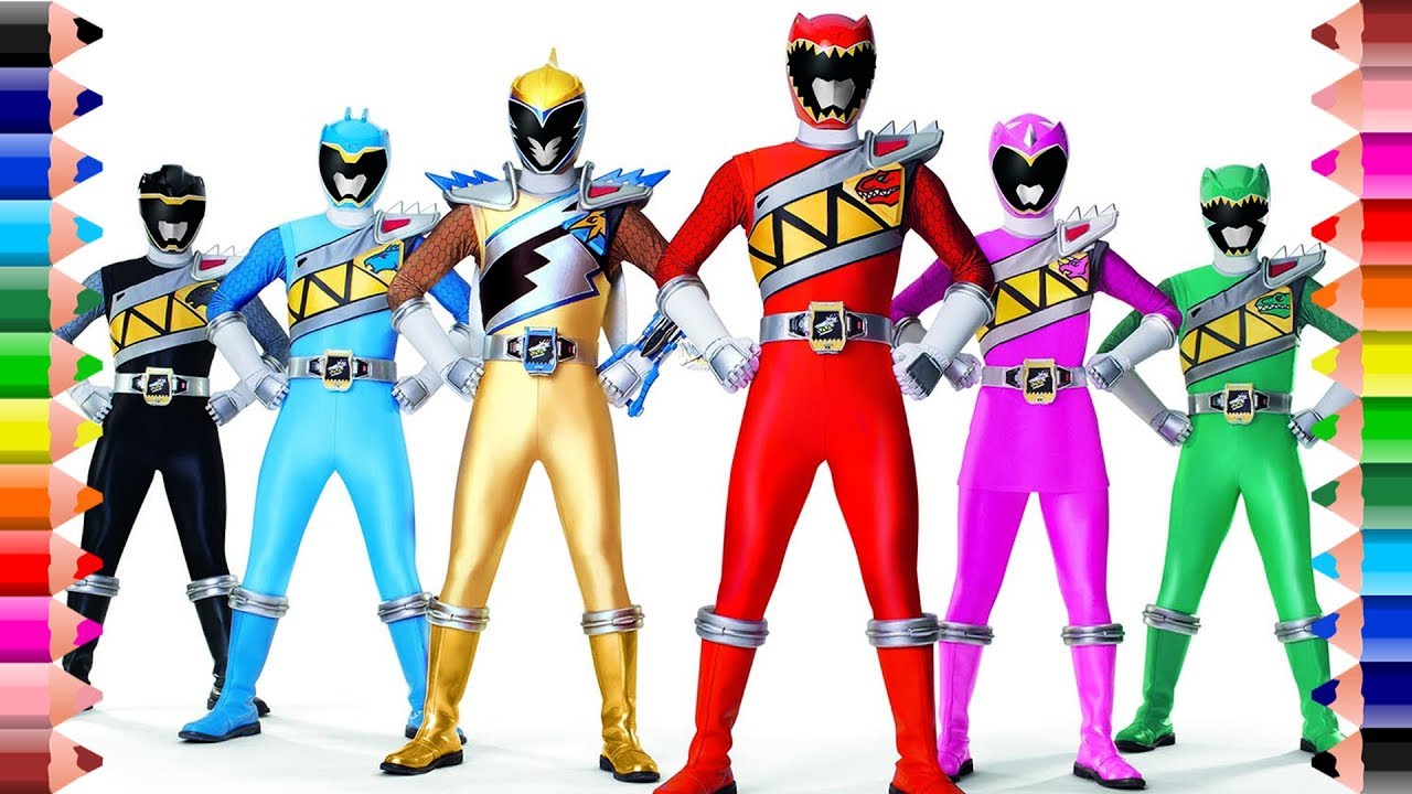 Power rangers dino charge coloring pages for kids setoys