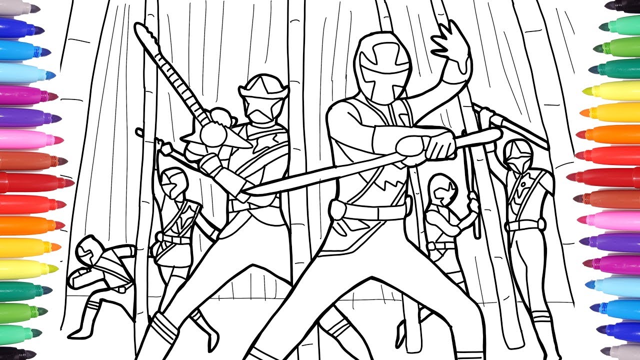 Power ranger coloring pages for kids coloring power rangers with arkers