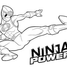 Ninja power rangers coloring pages
