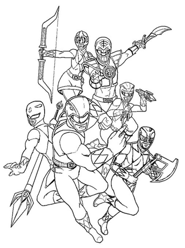 Free printable power rangers coloring pages