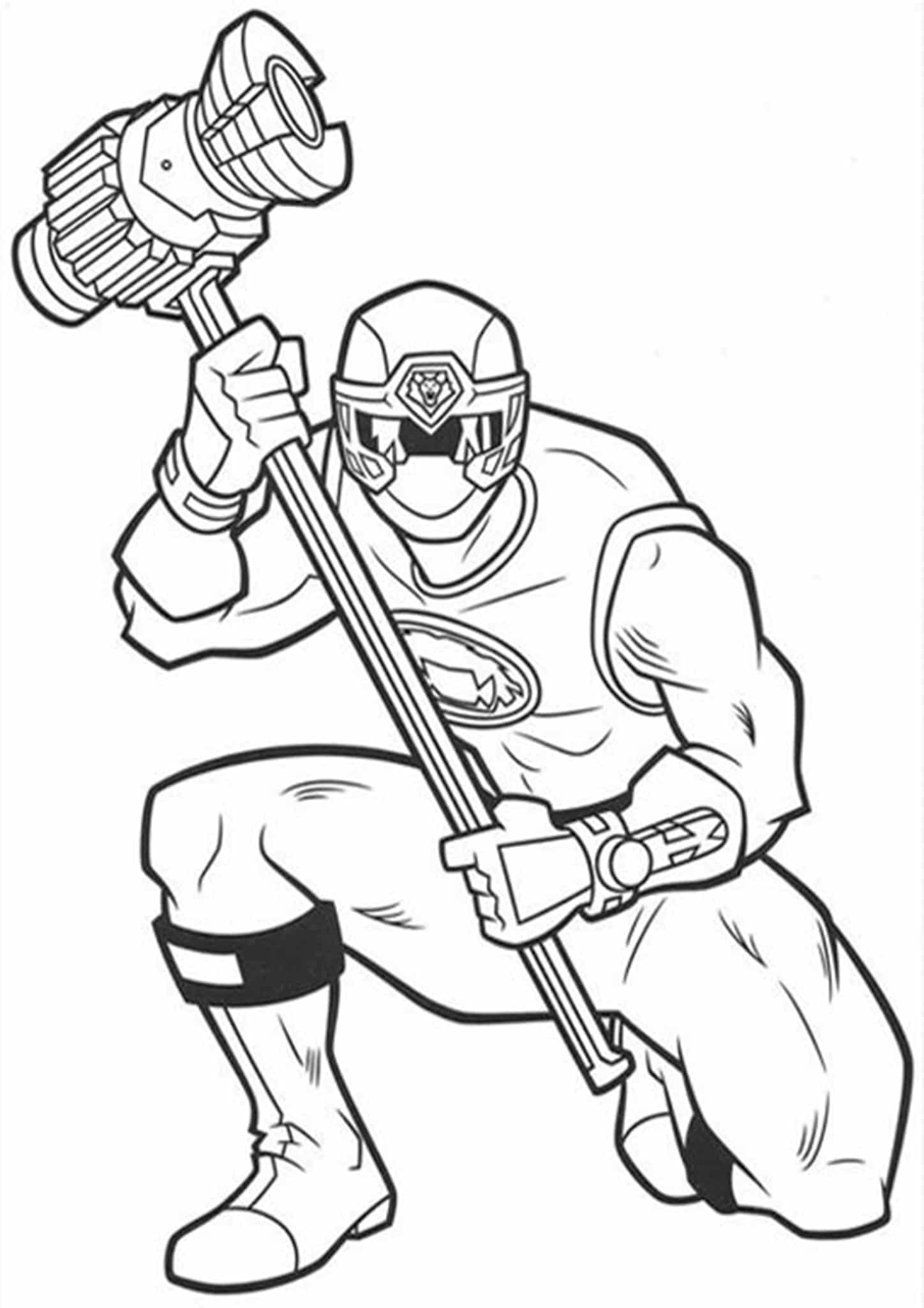 Free easy to print power rangers coloring pages