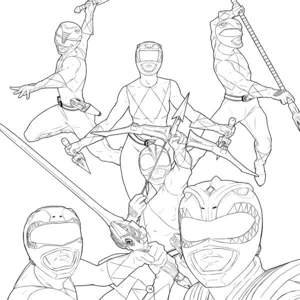Mighty morphin power rangers gets the adult coloring book treatment