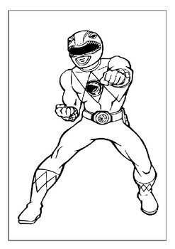 Digital power rangers coloring pages collection for kids begin the adventure