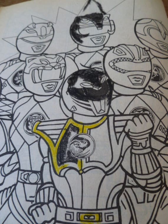 Vintage new mighty morphin power rangers the movie coloring activity book